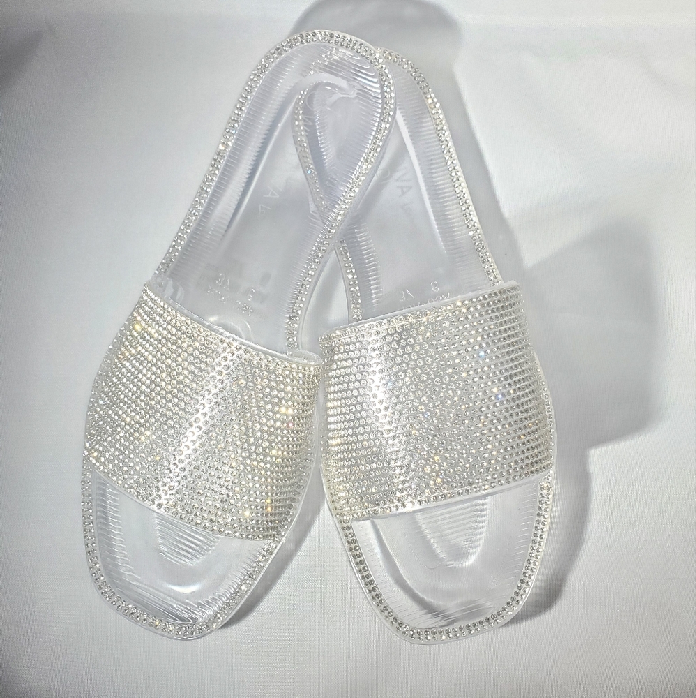 Clear rhinestone slides